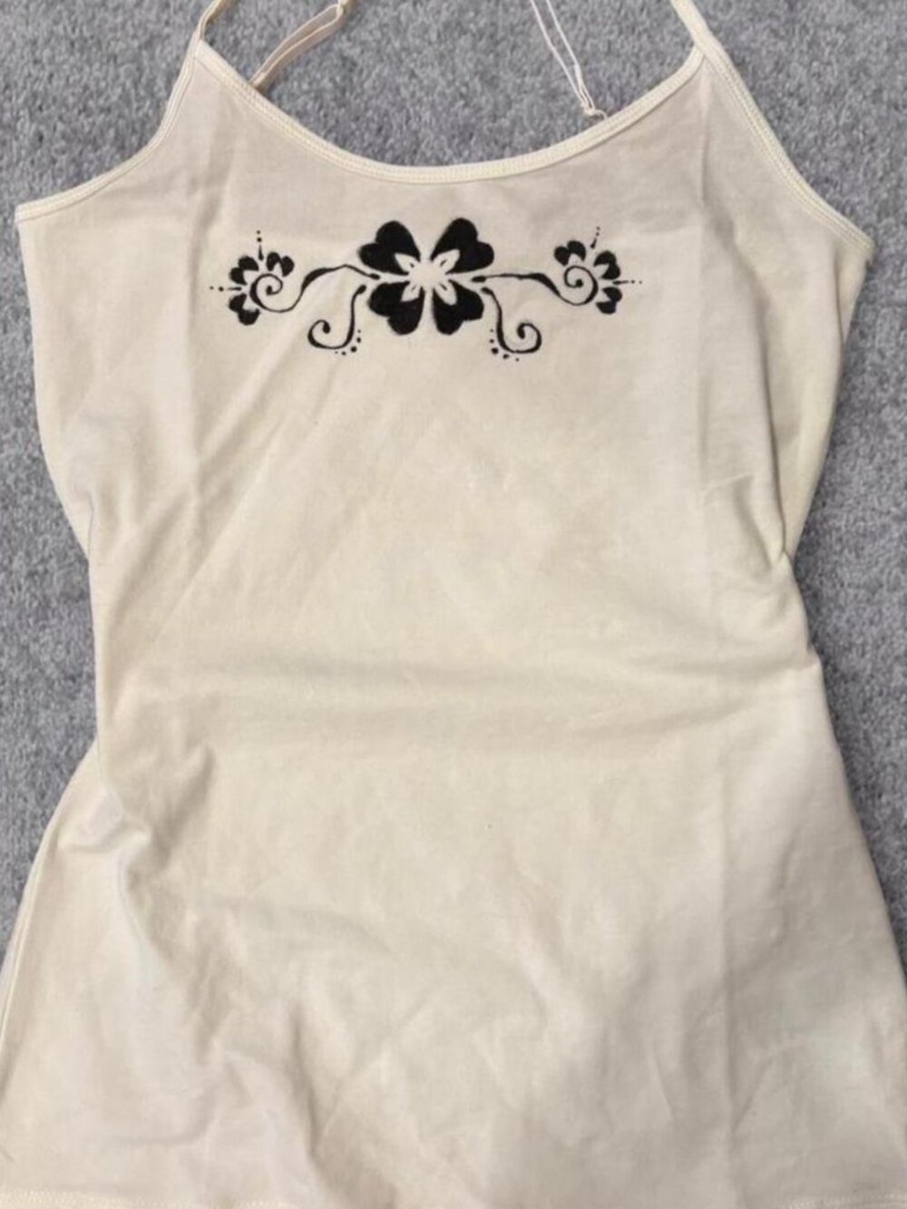 Women's Cream and White Vest